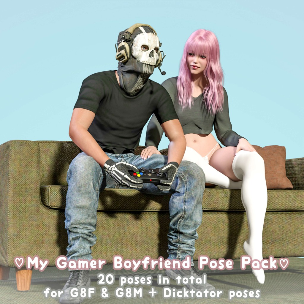 My Gamer Boyfriend Pose Pack for G8F & G8M