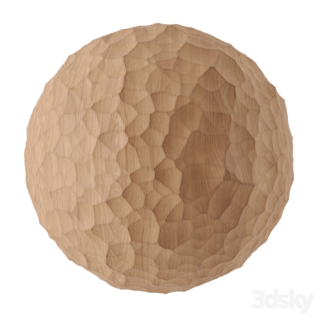 Carved wood material