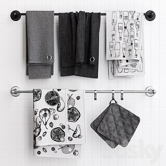 Zara Grey Towels on Railing