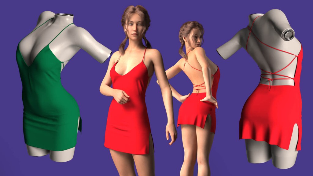 RQL-dForce Deep V Strappy Slip Dress G8F & G 8.1 F
