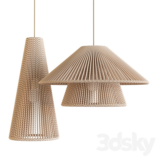 Pendant lights with wicker lampshade Lamp Design
