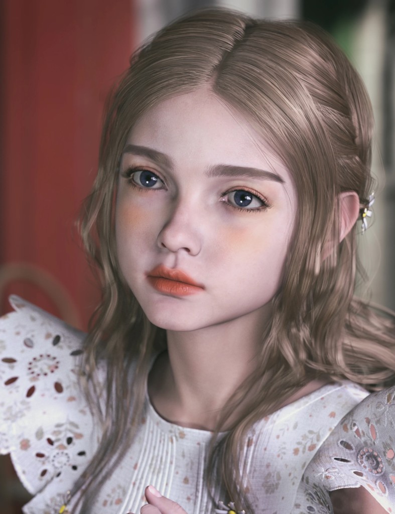 GF White Pigeona HD Character, dForce Clothing and Pose Bundle for Genesis 9