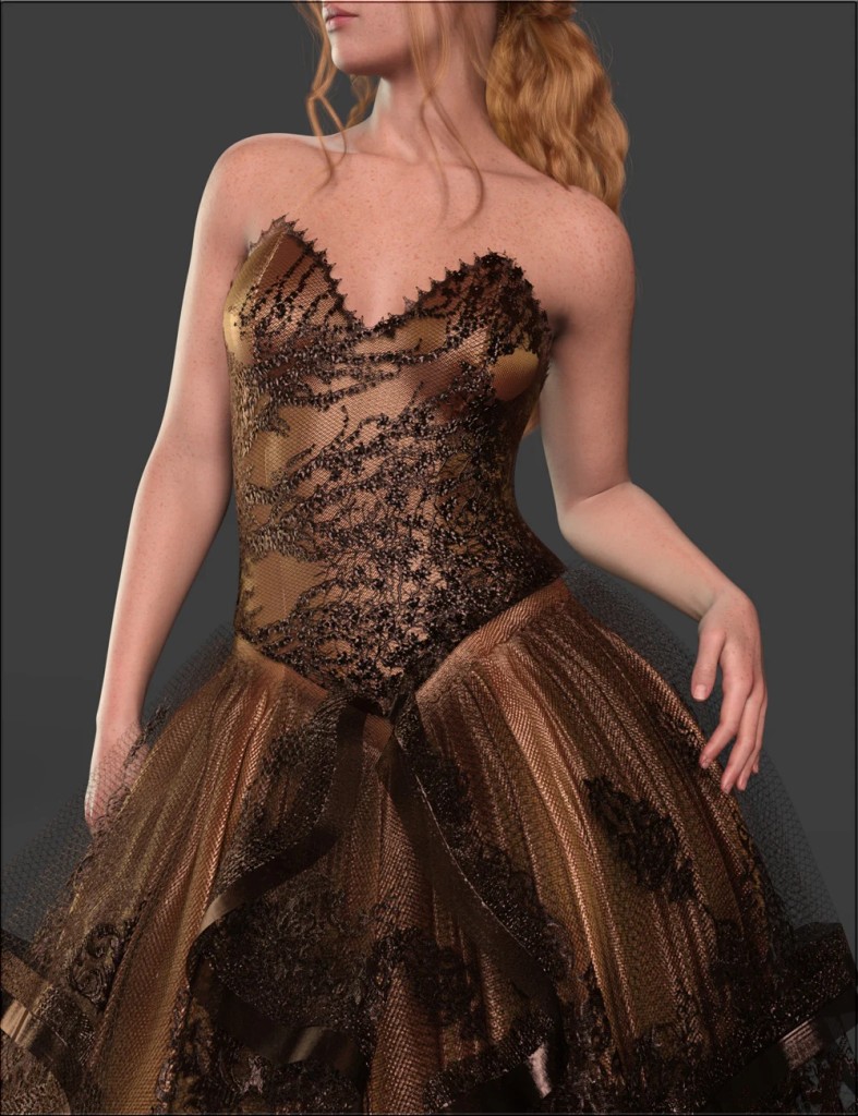 Faxhion – KuJ Lace Dress Texture Add-On for Genesis 9