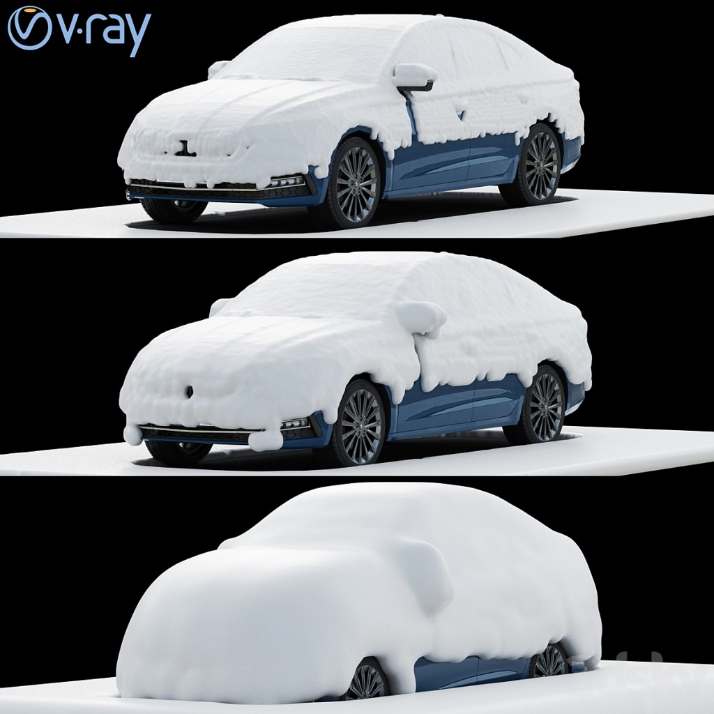 snow covered cars in the parking lot
