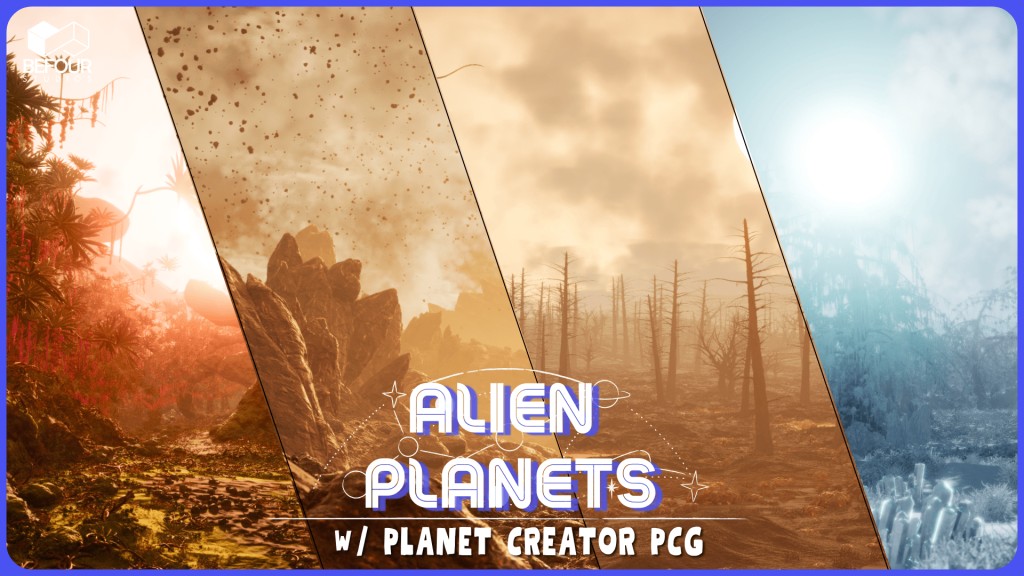 Alien Planets Environment w_ Planet Creator PCG UE5.4