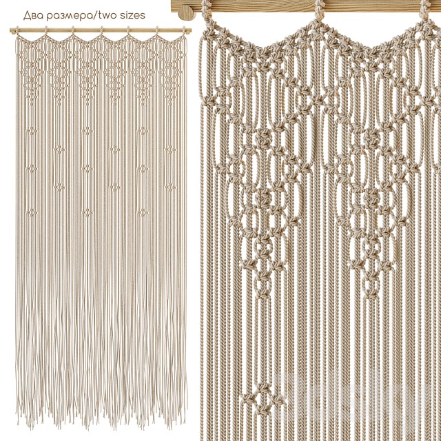 Macrame curtain KaktusDecor