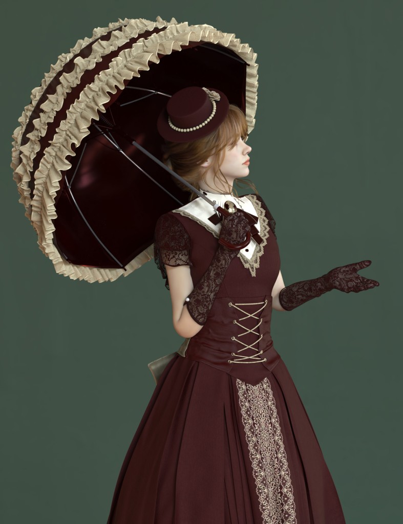dForce Princess Petra’s Gothic Dress for Genesis 9