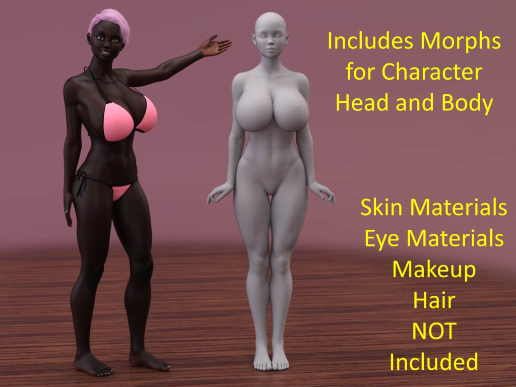 Syn Character Body and Head Morphs for G8F and G8.1F