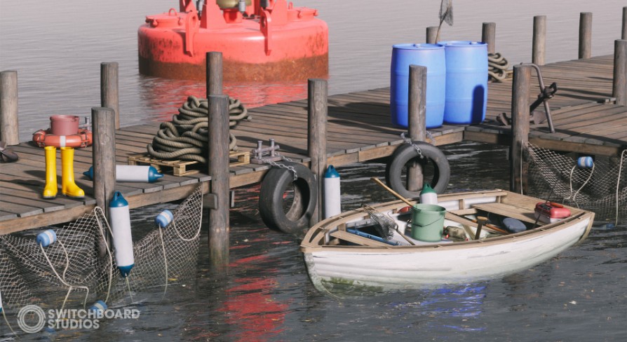 [UE5.0] Fishing Docks & Boat Pack