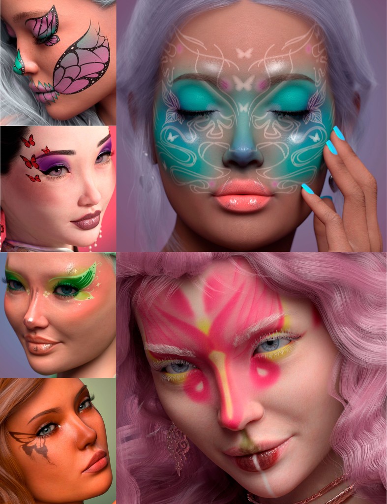 Spring Metamorphosis LIE Makeup for Genesis 9