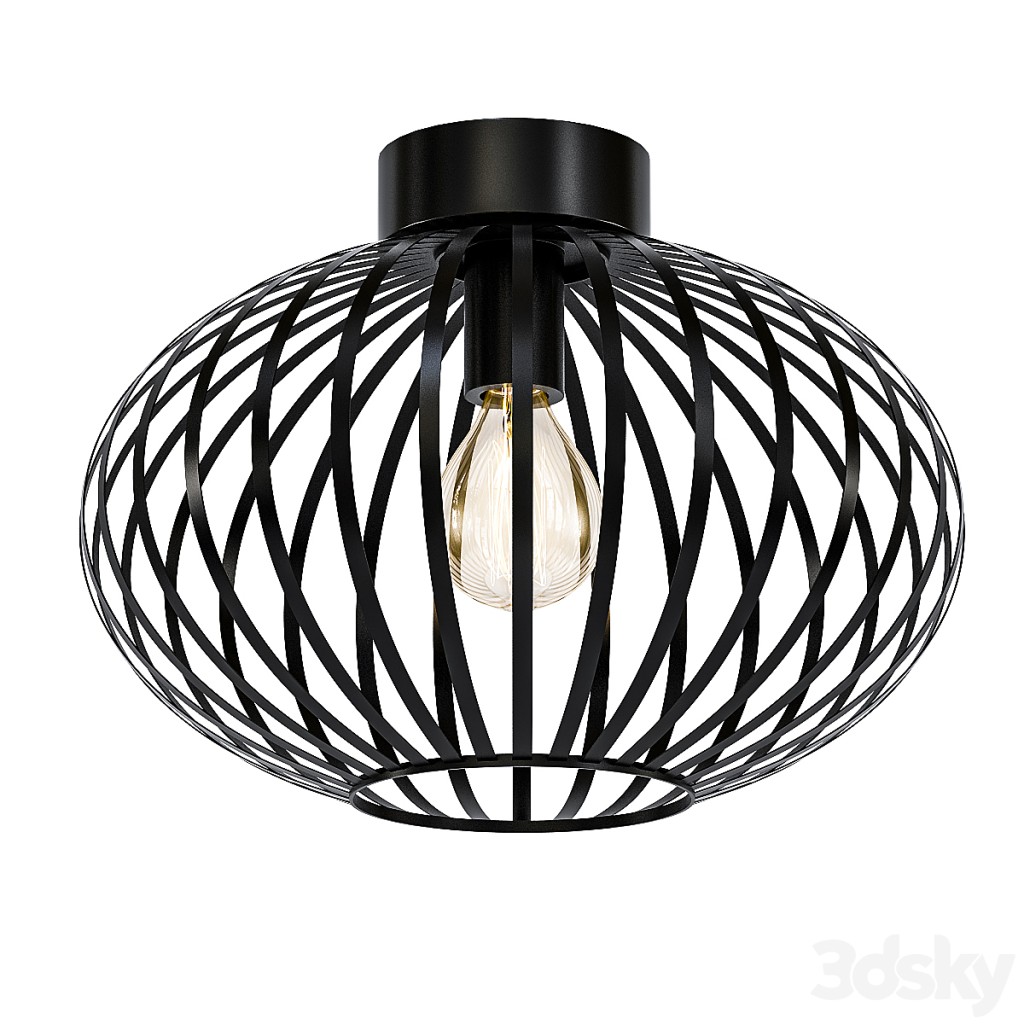 Metal Cage Flush Mount Jorna Ceiling Light