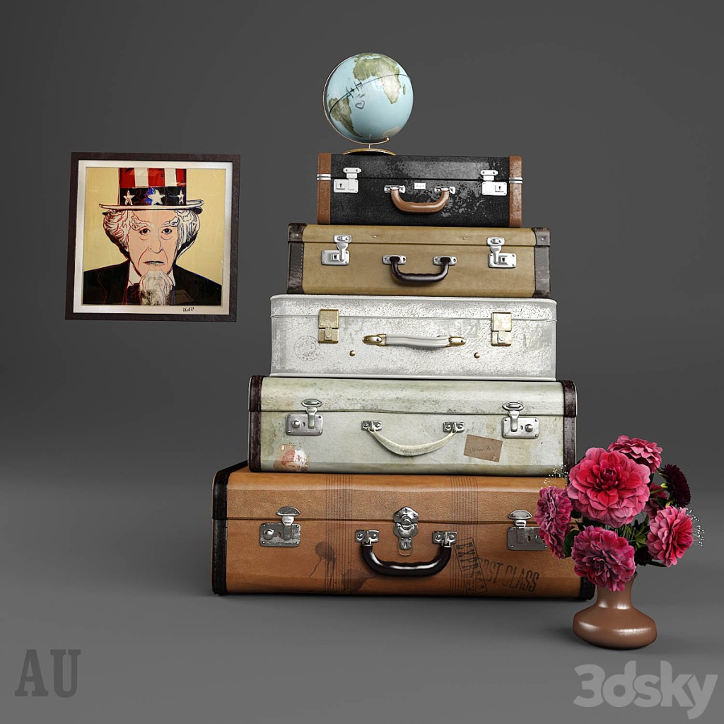 Luggage set and decor