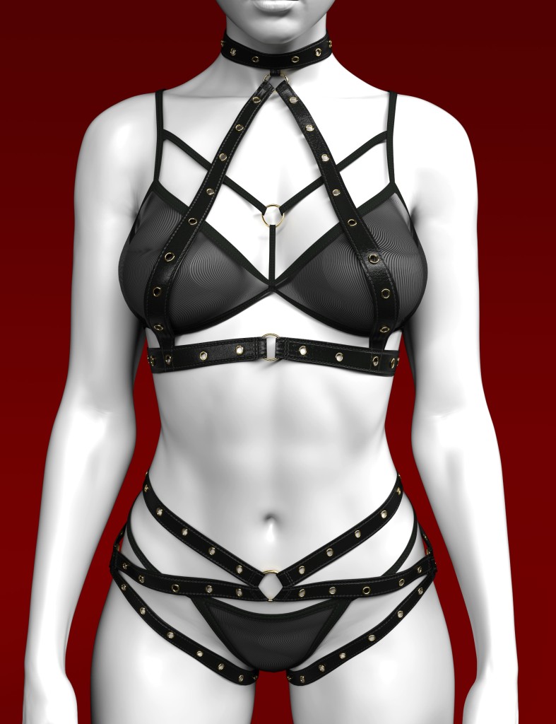 X-Fashion Armor Kiss Lingerie for Genesis 9, 8.1 and 8 Female