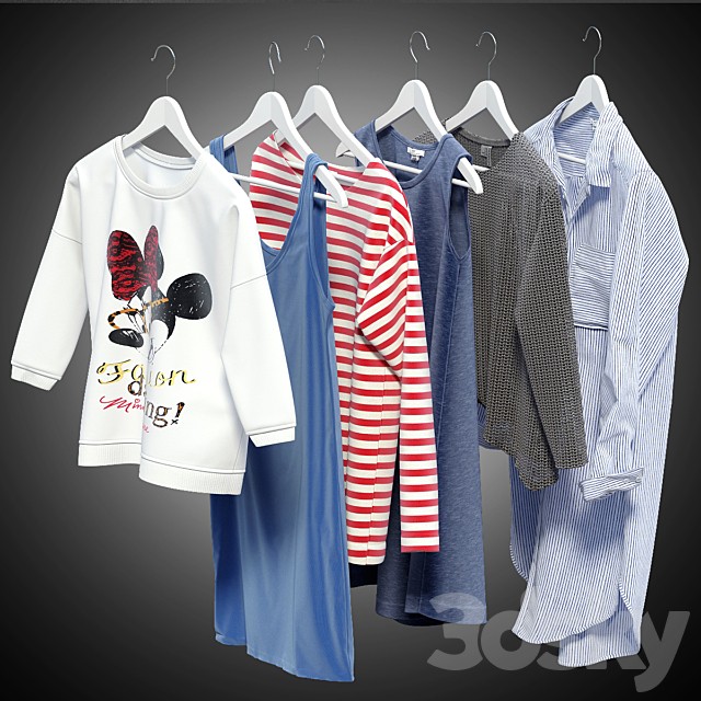 Women's clothing on hangers 2