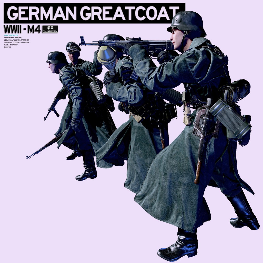 German Greatcoat WWII For M4