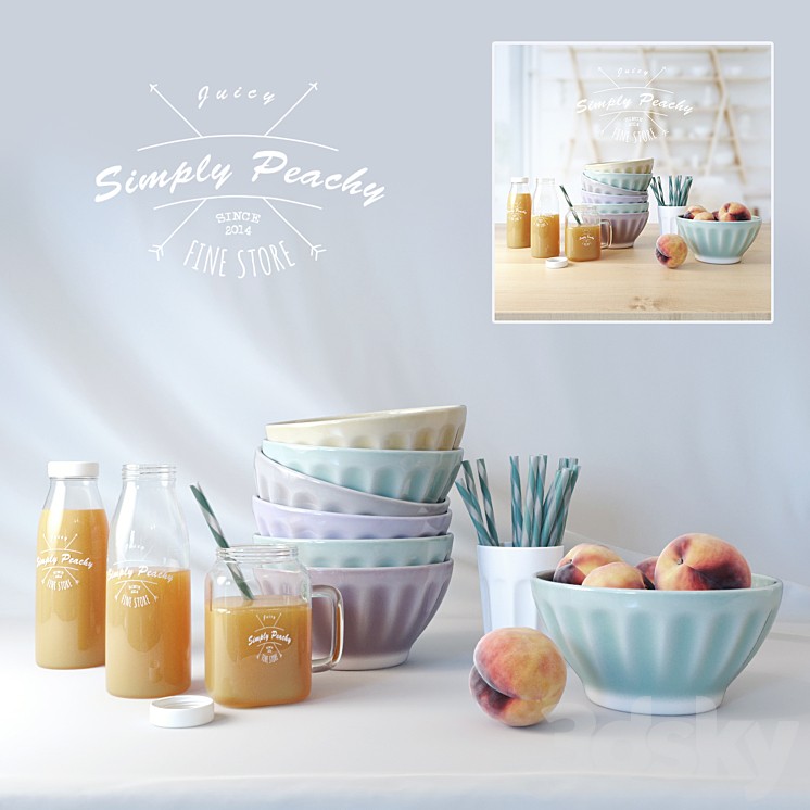 Decorative Set No2 Peaches