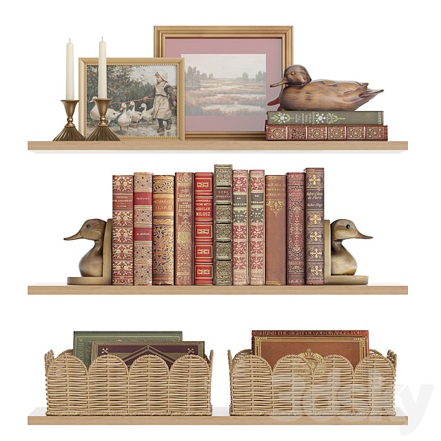 Classic decor for shelves