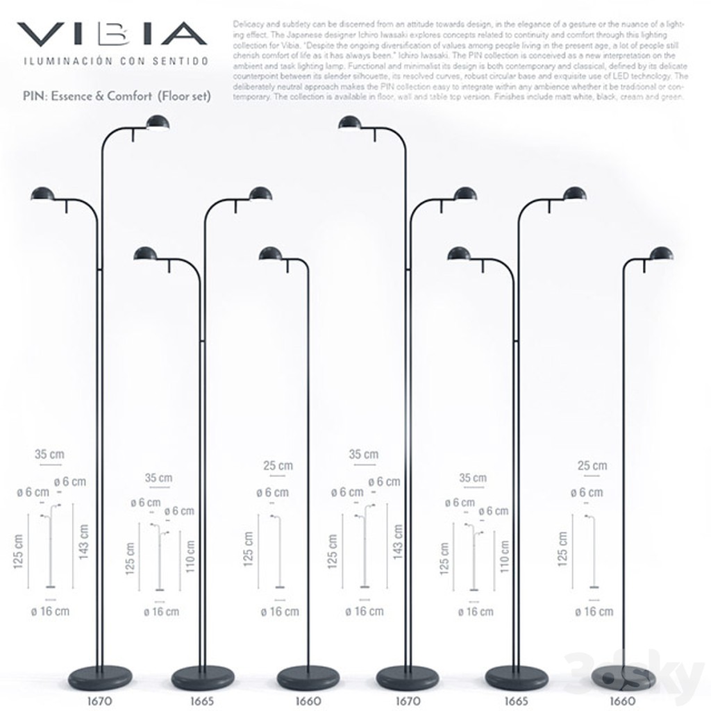 Vibia Pin (floor & table set)