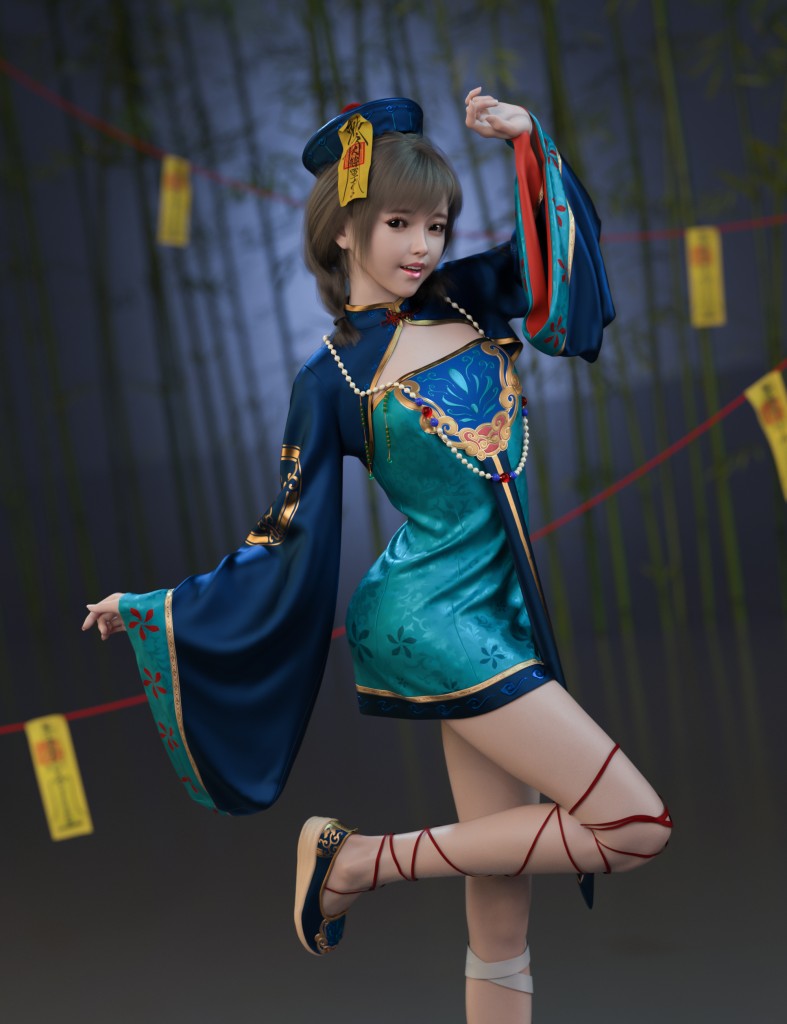 dForce MKTG Sweet Zombie Outfit for Genesis 9, 8.1 and 8 Female
