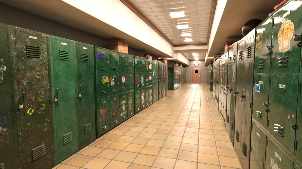 1970 Locker Hallway