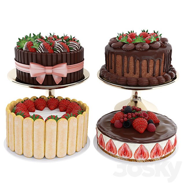 Strawberry cake collection