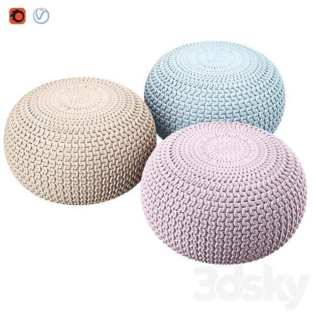 Pouffe Conrad Cotton