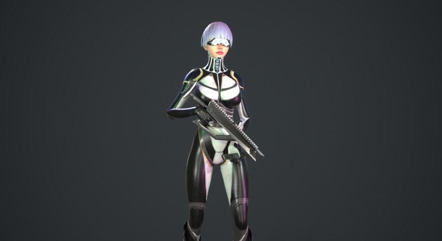 [UE4.20] Sci-Fi Girl (Ecliptica)
