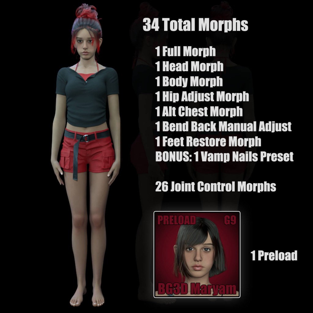BG3D Maryam for G9 – Bonus Set