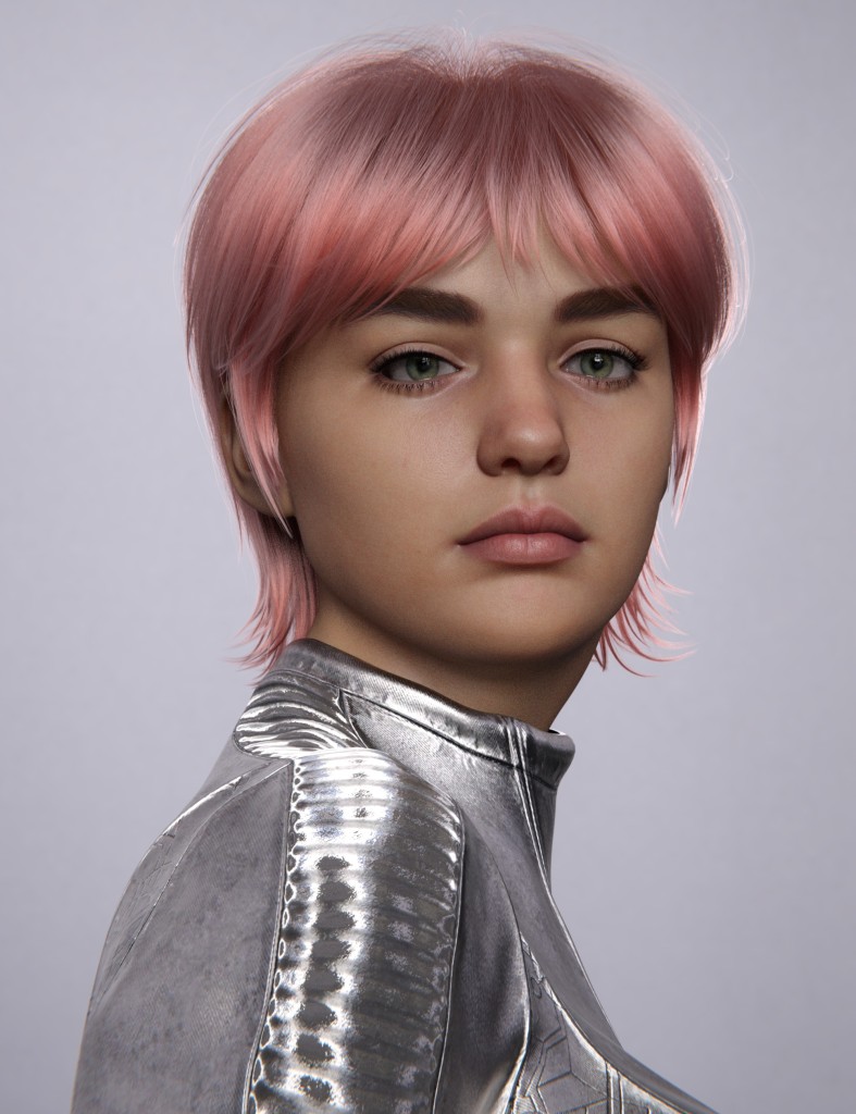 DForce AK Elegant Hair For Genesis 9, 8, And 8.1