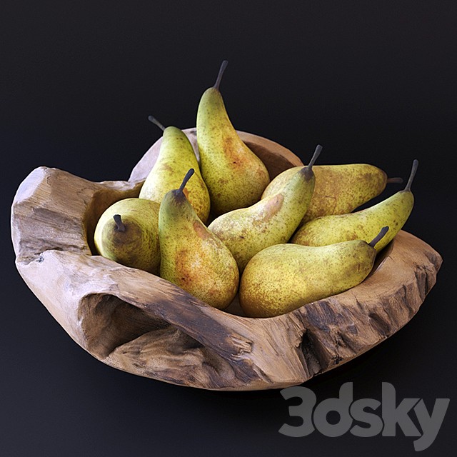 Decorative dish with pears
