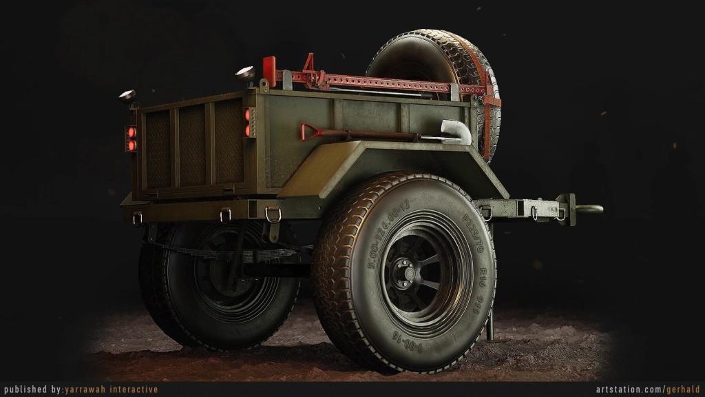 [UE5.4] Military Trailer M8A1