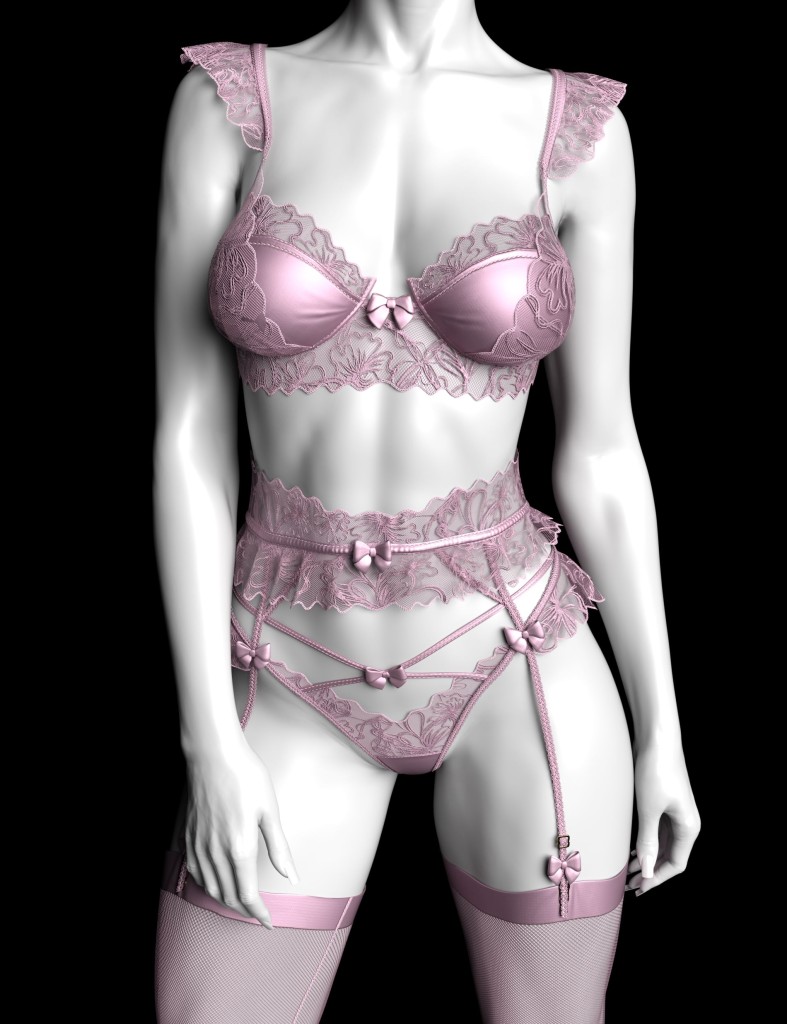 X-Fashion Blush Veil Lingerie Set for Genesis 9