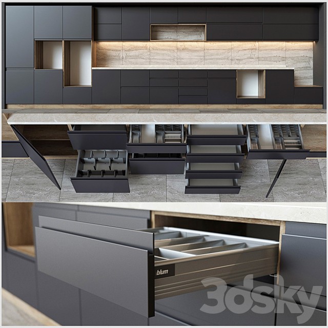 Kitchen units with accessories Blum