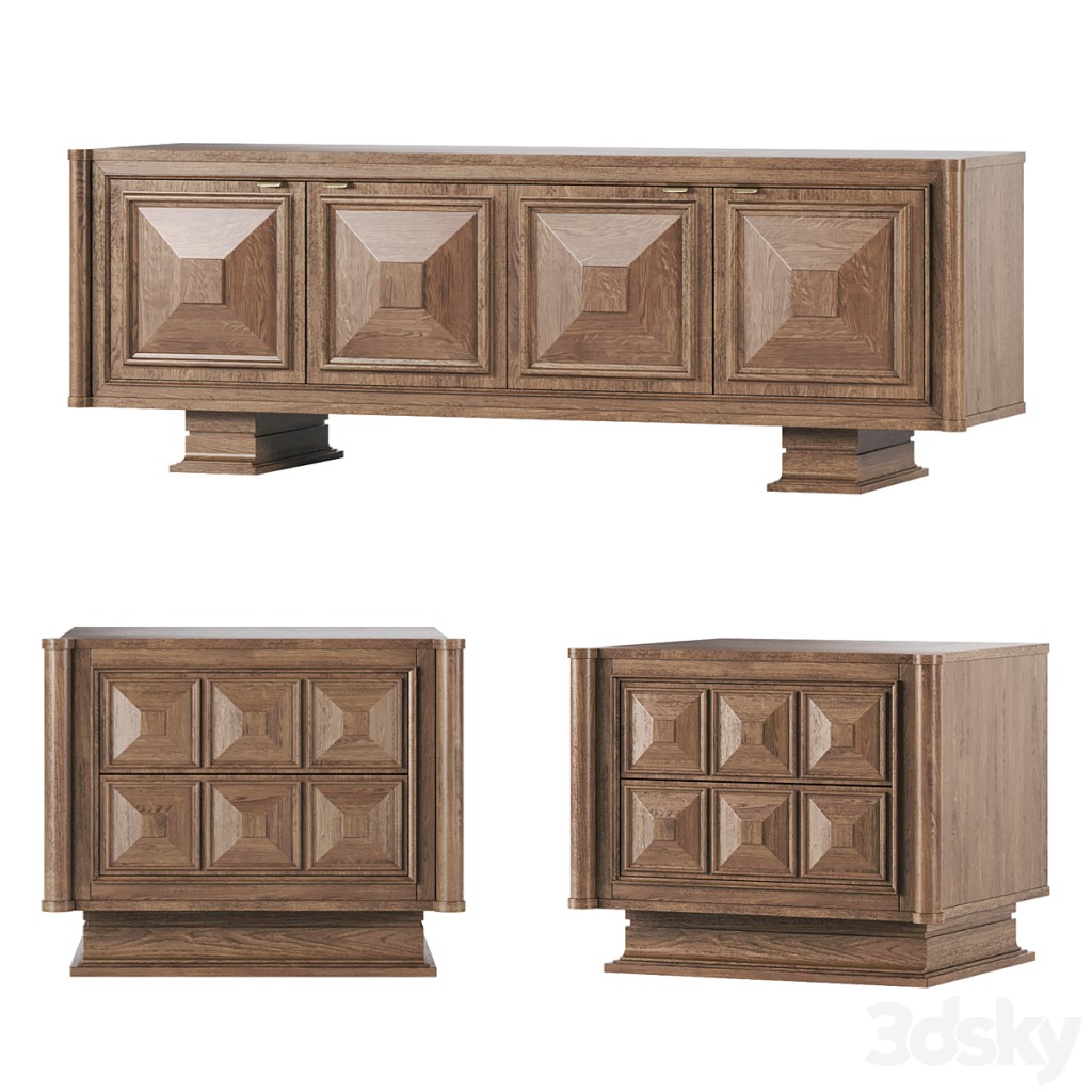 Sideboard and Nightstand Voltaire by LEMIEUX ET CIE