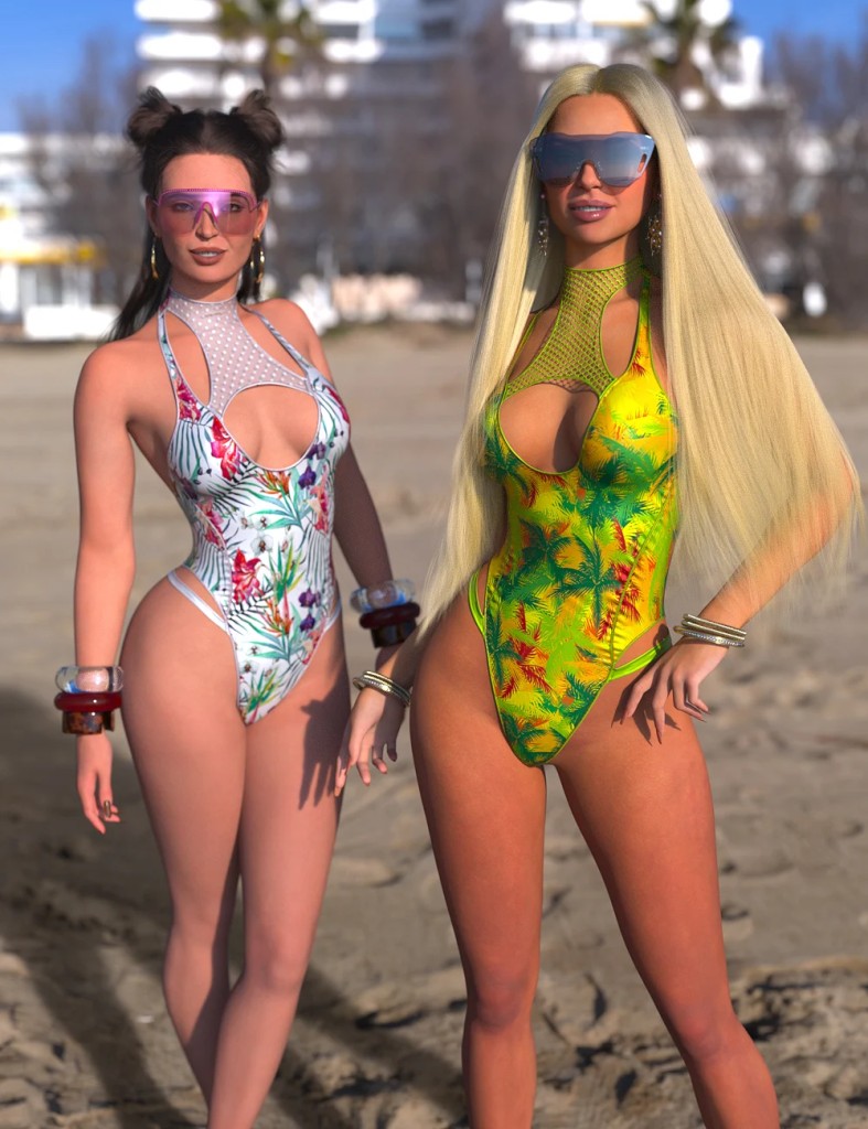 VERSUS – dForce High Focus Swimsuit for Genesis 9 Add-On