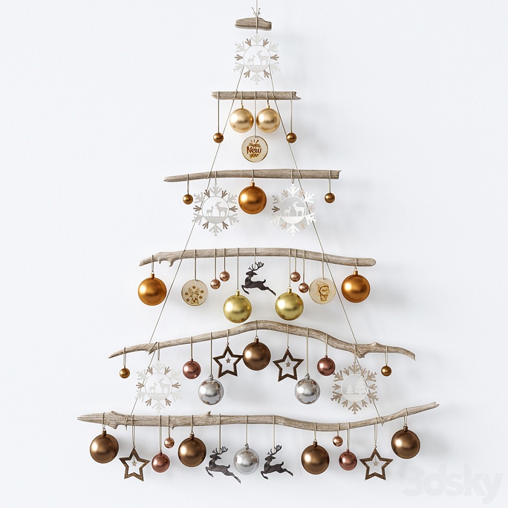 Christmas tree on the wall