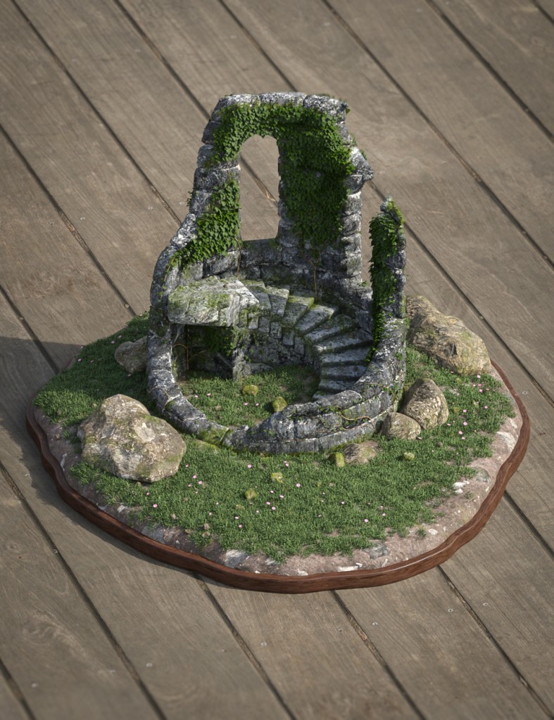 OR3D Scenery – Fantasy Ruins 02 – Ruined Watchtower