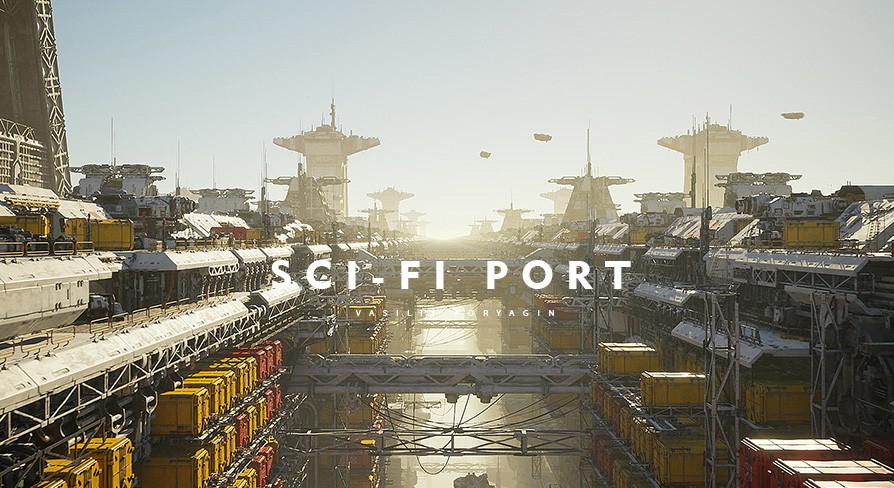 Sci-fi Port Environment