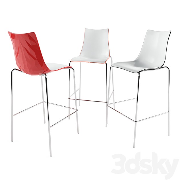 Zebra bicocolore bar stool