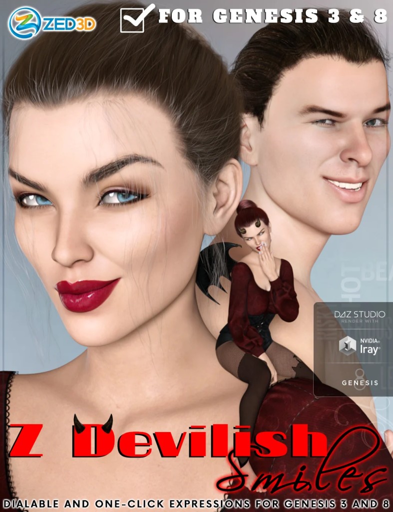 Z Devilish Smiles And Expressions For Genesis 3 And 8