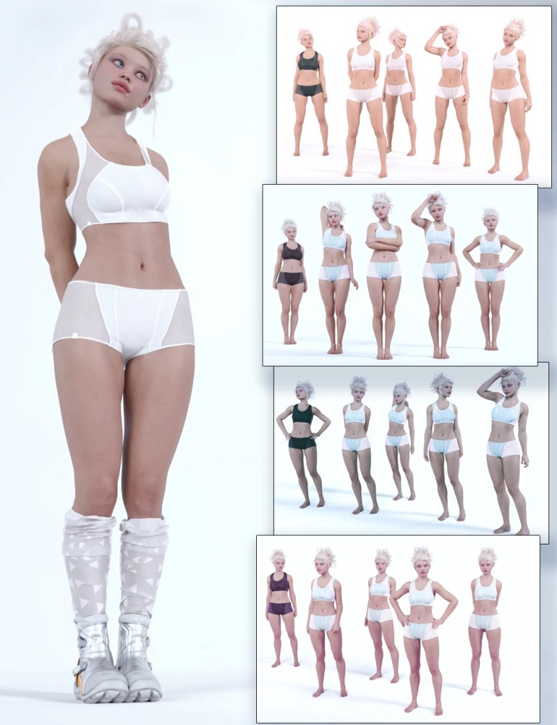 Confident Fashion Standing Poses for Genesis 8 and 8.1 Females