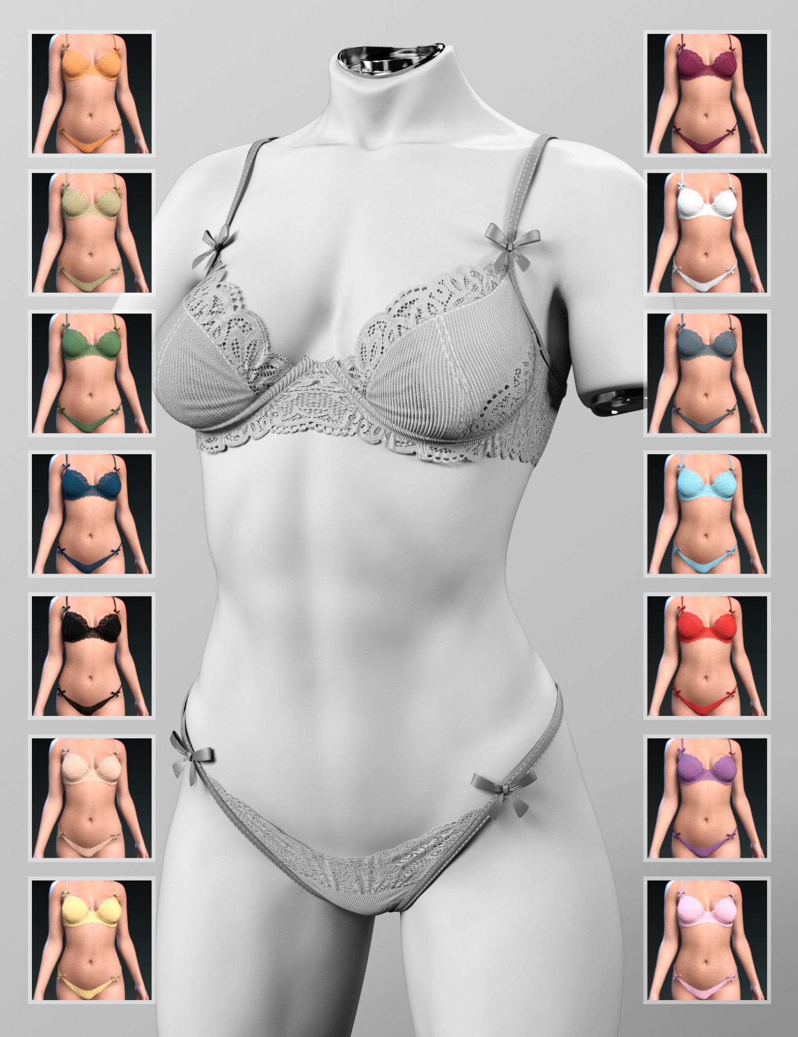 X-Fashion Cottom Lingerie for Genesis 9