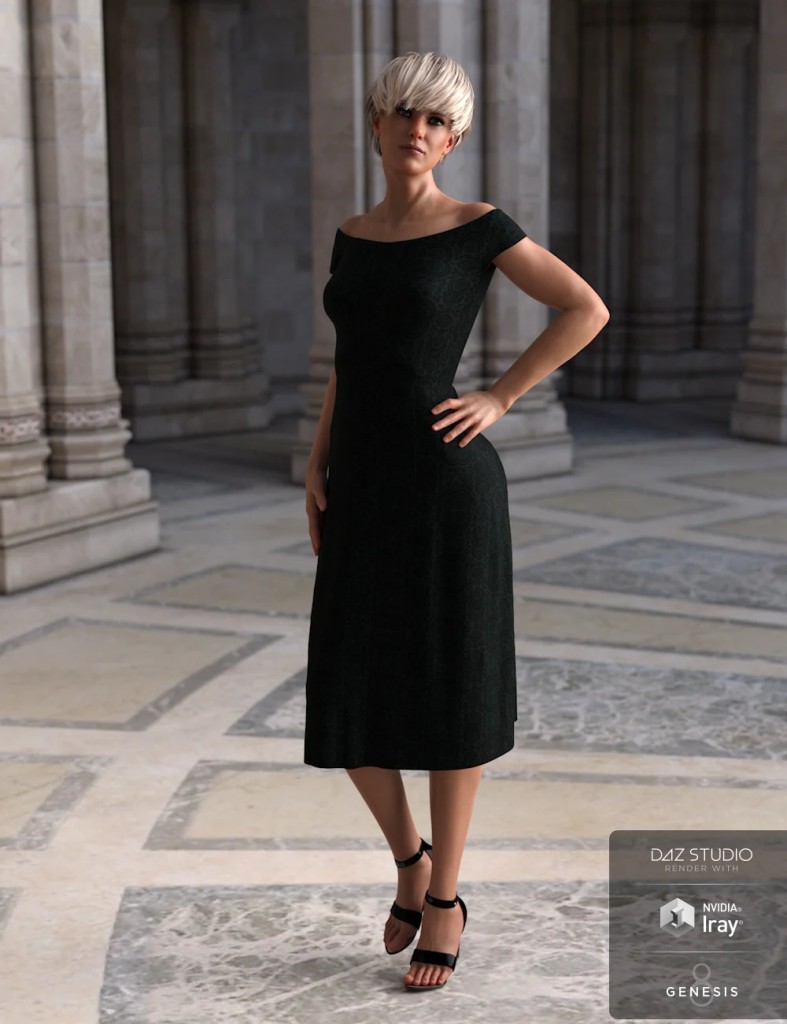 dForce Summer Dress Venice for Genesis 8 Females