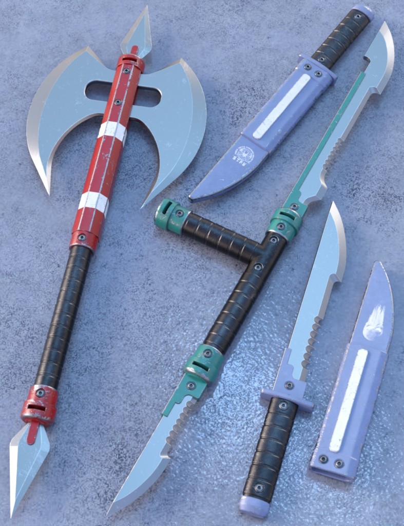 Blade Weapons 3 for Genesis 3 and 8