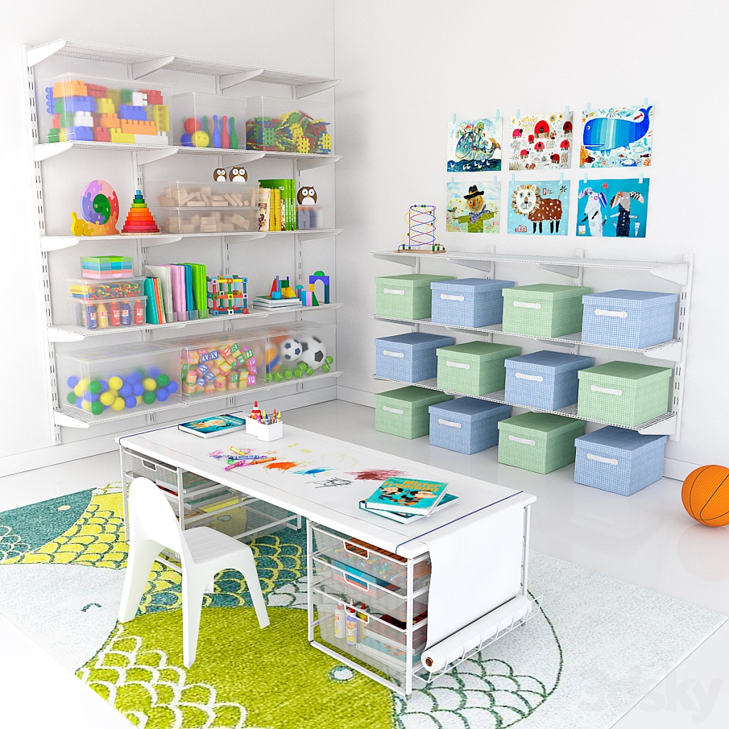 Storage system for the children's room Elfa