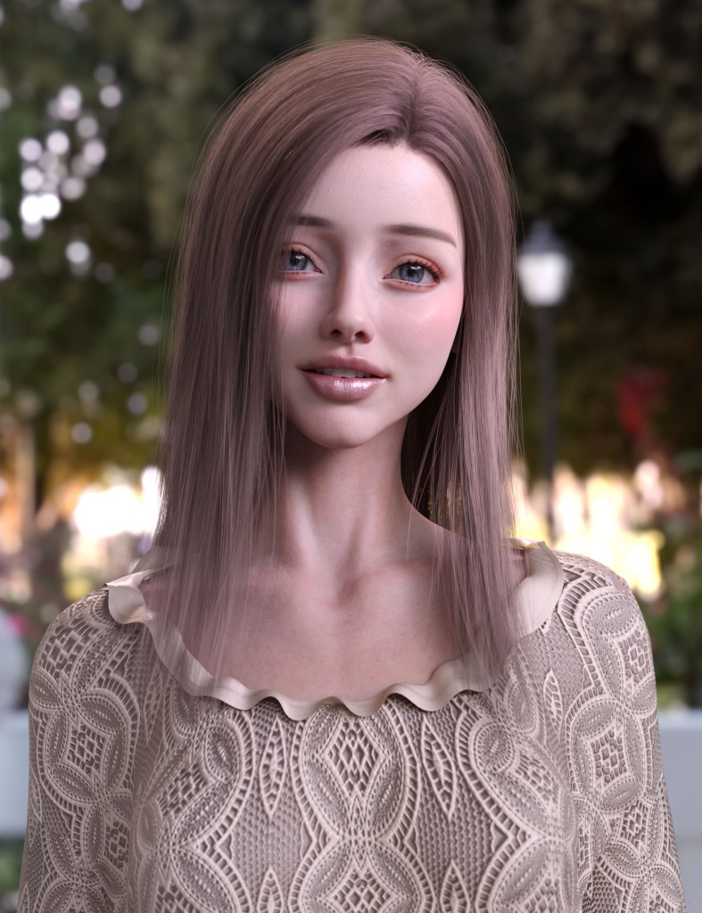 BS Long Hair for Genesis 8, 8.1, and 9