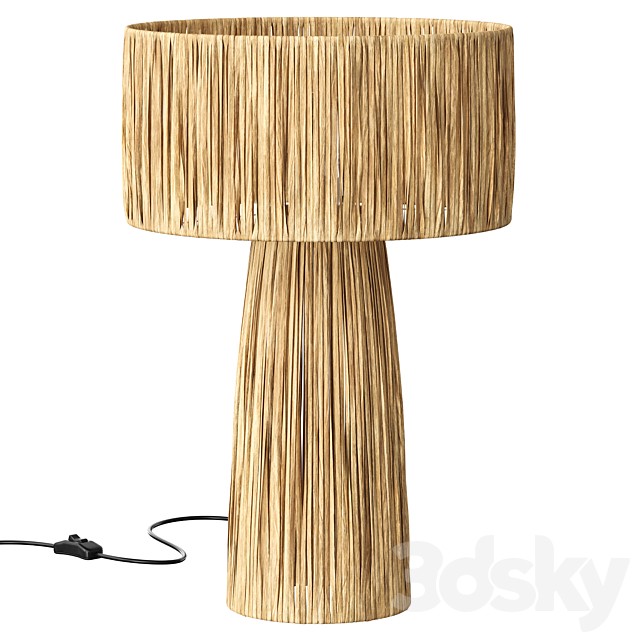 Natural Raffia Lamp