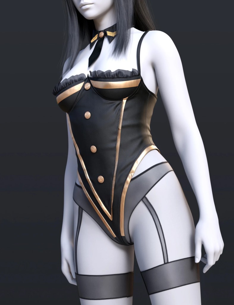 dForce BS Sexy Uniform Suit for Genesis 9