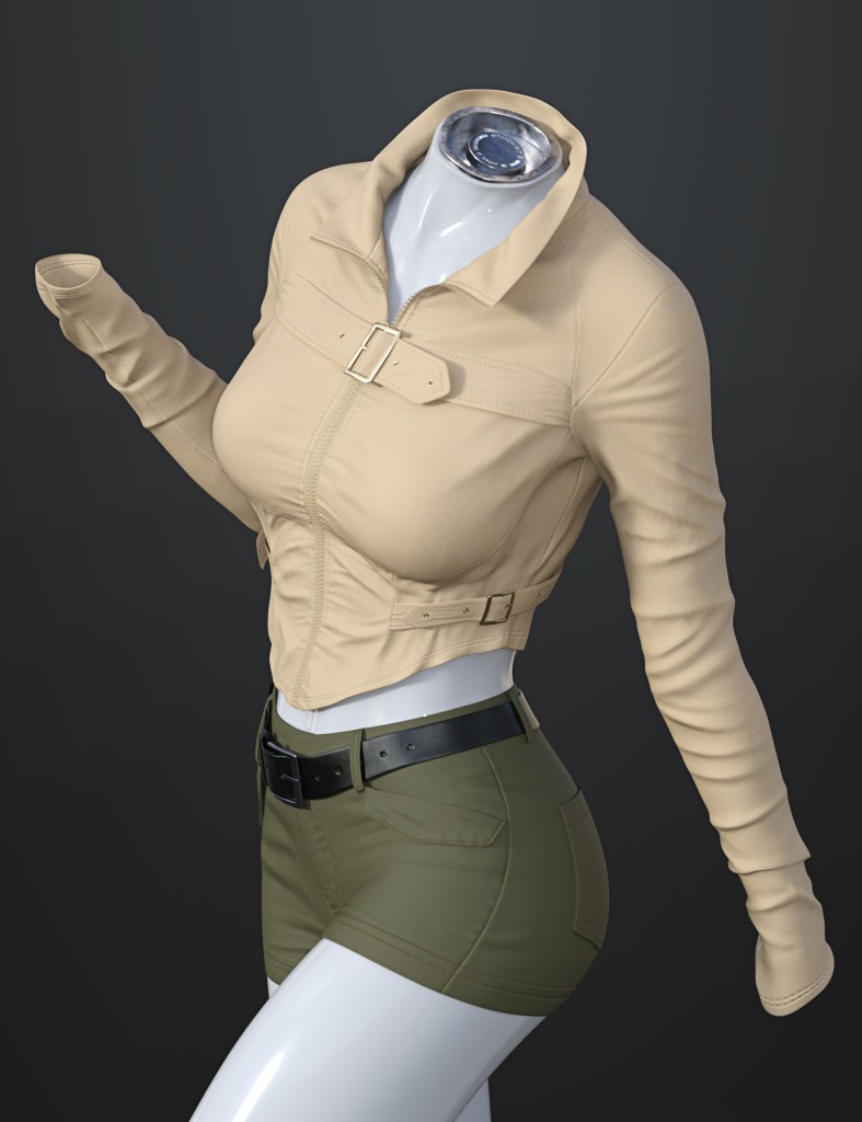 dForce SU Fashion Biker Outfit for Genesis 9, 8.1, and 8 Female