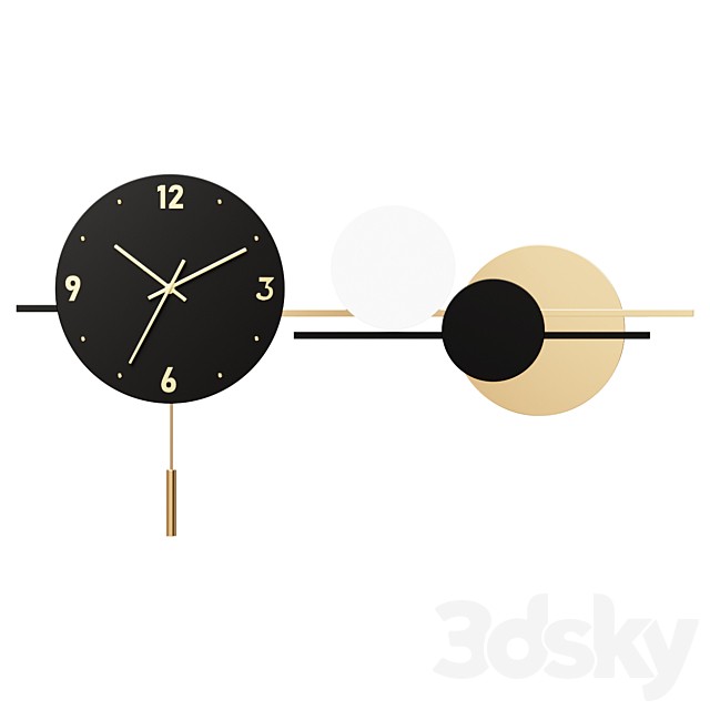 Wall Clock Modern Geometric Round Digital Large Wall Clock Oversized Wall Decor For Living Room